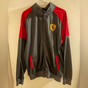 Ferrari Men's Stylish Red and Black Bomber Jacket